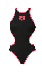 Arena W One Biglogo, disfraz deportivo para mujer, mujer, 001198, Nero/Fluo Rosso, 40 precio