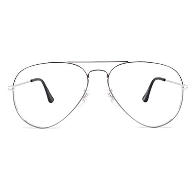 CGID Gafas Sin Graduar Piloto Clásicas Montura de Gafas Mujer Templo de Metal de Memoria Protección UV400 P25