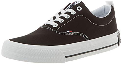 Tommy Hilfiger Classic Low Tommy Jeans Sneaker, Zapatillas para Hombre, Negro (Black Bds), 43 EU
