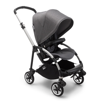Bugaboo - Coche De Paseo Dúo Bee 6 Aluminio/negro/gris Melange