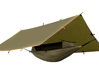 FREE SOLDIER Camping Tactical Hammock Tarp Kit-2 persona Ligero impermeable portátil Swing Sleeping Hammock con Mosquito Net Rain fly lonas de la carp