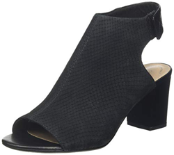 Clarks Deva Bell, Sandalias de Talón Abierto para Mujer, Negro (Black Nubuck Black Nubuck), 38 EU características