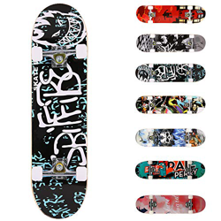 WeSkate Completo Skateboard 31"x8" 7 Capas Monopatín de Madera de Arce Skateboards con rodamientos ABEC-7 de 7 para Principiantes Niñas Niños Adolesce en oferta