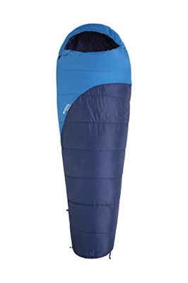 Mountain Warehouse Saco de Dormir Summit 300-23 x 41 cm - Cómodo, Saco de Dormir cálido Cobalto Cremallera Diestro - Longitud Larga