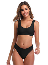 Summer Mae Bikinis Conjuntos de Dos Pieza Sexy Push up Cintura Alta para Mujer Negro M (EU 38) en oferta
