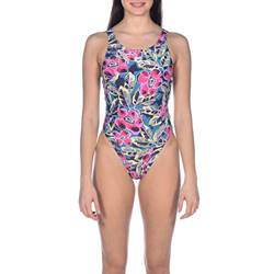 Arena W Swim Tech One Piece Bañador Deportivo Mujer Tropical Sketch, Green-Multi, 42 características