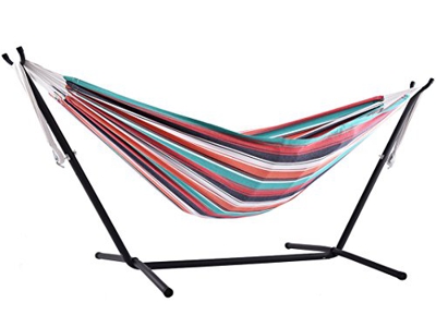vivere uhsdo8 – 30 Doble Algodón Hamaca con hamaca, 250 cm, multicolor, 249 x 109 x 104 cm
