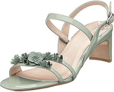 Tamaris 1-1-28336-24, Sandalia con Pulsera para Mujer, Patente Verde 775, 37 EU