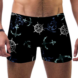 TIZORAX - Bañador para hombre, diseño de anclas náuticas Multicolor multicolor L en oferta