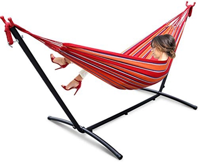 Viewee - Hamaca con estructura de hamaca (algodón, 200 cm, para 1 – 2 personas)