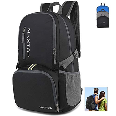 maxtop 40L Mochila Ultraligera y Compacta Mochila Plegable Resistente al Agua para Hombres Mujeres Niños Acampar al Aire Libre Senderismo Mochila de V