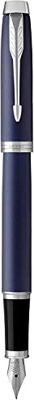 PARKER IM, pluma estilográfica azul mate, con plumín mediano y recambio de tinta azul (1931654)