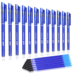 Boligrafos Borrables,BBLIKE Plumas de fricción 12PCS Rollerball borrable y 20 recambios de bolígrafo, más pinceles de tinta más bolígrafos de tinta de precio