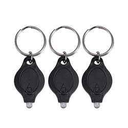 LIOOBO 3 PCS Llavero con luz LED Mini Linterna de plástico Antorcha Brillante Antorcha de luz (Negro) precio