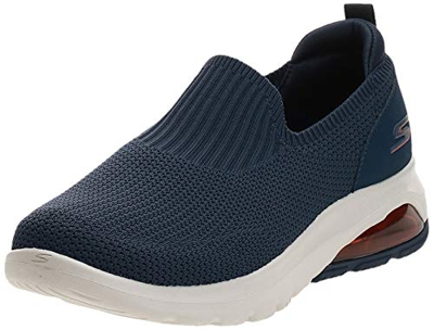Skechers GO Walk Air Airflow, Zapatillas para Hombre, Azul (Navy Textile/Trim NVY), 44.5 EU