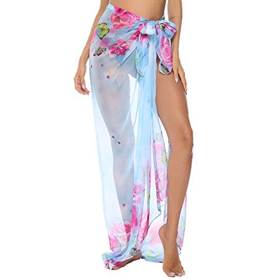 iClosam Mujer Playa de Gasa Bikini Cubierta de Traje de Baño de Colmena Vestido de Verano Pareos y Ropa de Playa Transparente