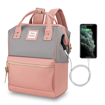 Mochila Mujer Casual Escolar de Moda para Portatil 15.6 Pulgadas, Backpack Mochilas Impermeable para Trabajo Viaje Universidad Instituto con USB