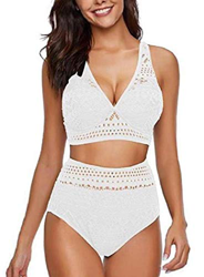 UMIPUBO Conjuntos de Bikini para Mujer Cintura Alta Push Up Traje de baño de Dos Piezas Encaje Hueco Ropa de Playa precio