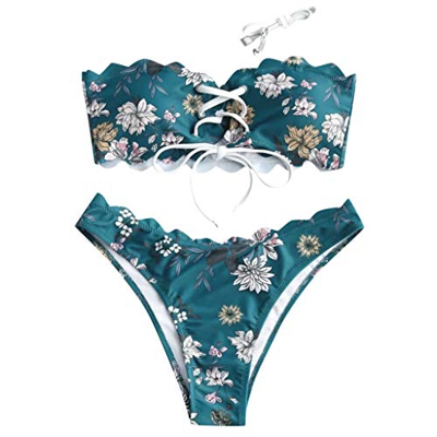 Fossen Bikinis Mujer 2019 Push up con Relleno - Estampado en Traje de Baño - Brasileños Bañador Ropa de Dos Piezas