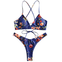 ZAFUL - Traje de baño acolchado para mujer Azul profundo. S características