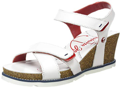 Panama Jack Vieri Navy, Sandalia con Pulsera para Mujer, Blanco (Blanco B3), 37 EU características