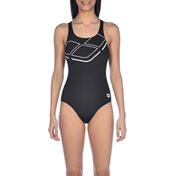 Arena W Swim Pro Back One Piece Bañador Deportivo Mujer Essentials, Black-White, 40 en oferta