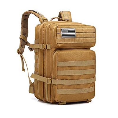 SJAPEX Mochila Táctica Militar 45L, Paquete de Asalto de Gran Capacidad para Utilidad Militar Bolsa de Emergencia, para Caza Senderismo Acampada Activ