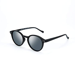 ZENOTTIC Gafas de sol Polarizadas Redondo Retrospectivo Clásico Retrospectivo Lentes de sol Marco UV400 Para hombres y mujeres (MATE NEGRO + GRIS) características