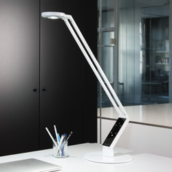Luctra lámpara mesa LED TableProRadial pie blanco en oferta