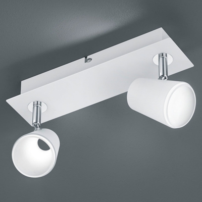 Foco LED Narcos blanco cromado, 2 brazos