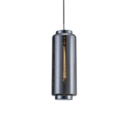 Lámpara colgante vidrio Jarras, alto 53,5cm cromo en oferta