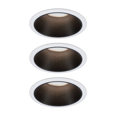 Paulmann Cole spotlight LED, negro-blanco, set 3