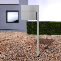 Buzón Letterman XXLII poste, plata en oferta