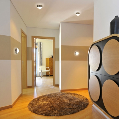 Lámpara LED de techo Puk One 2, cromo