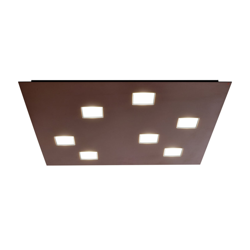 Fabbian Quarter - plafón LED marrón, 7 luces precio