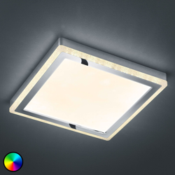 Plafón LED Slide, blanco, angular, 40x40 cm características