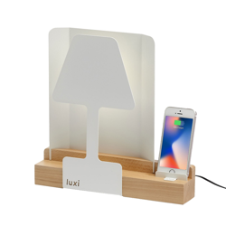 Lámpara de mesa LED Luxi con estación de carga características