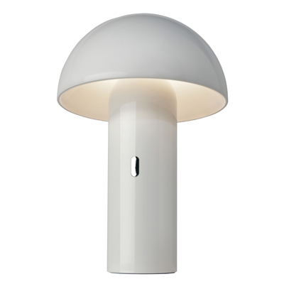 Lámpara mesa LED Svamp, batería, giratoria, blanco