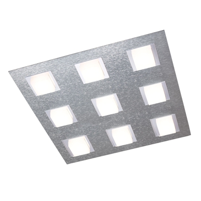 GROSSMANN Basic plafón 9 luces aluminio