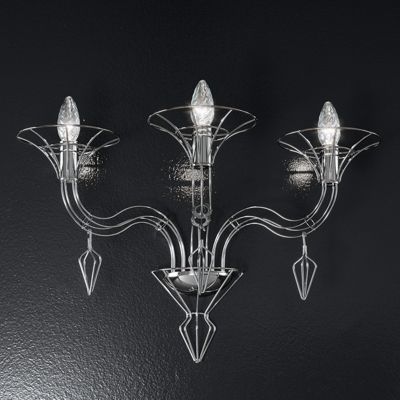 Aplique Dedalo de malla metálica, cromo