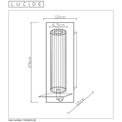 Aplique Lionel de metal en negro