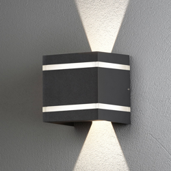 Aplique exterior Cremona efecto rayas alto 14cm en oferta