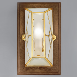 Cordana - aplique angular con marco de madera precio