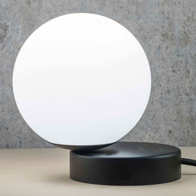 Lámpara de mesa Lumi redonda negro