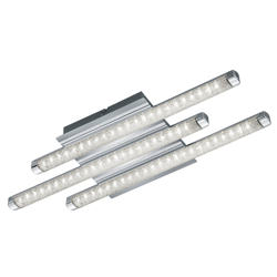 Lámpara LED de techo Street 3 luces óptica cristal en oferta