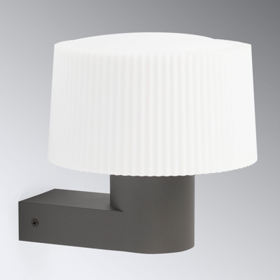 Aplique de exterior Muffin con pantalla acanalada