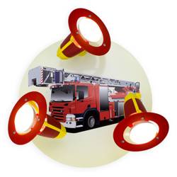 Plafón Camión de bomberos, rojo-amarillo, 3 luces precio