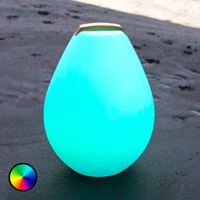 Lámpara decorativa LED Vessel 2S, mango de madera