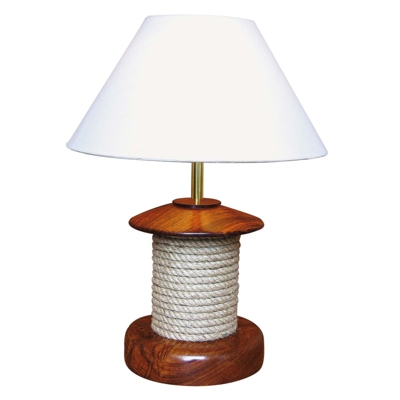Lámpara de mesa Pulley con madera
