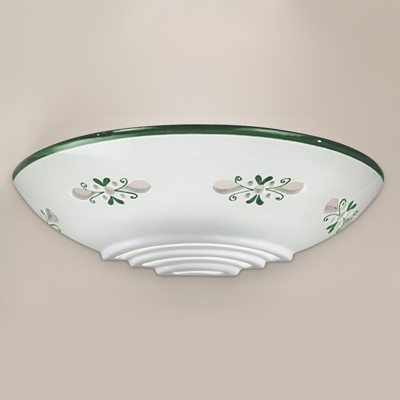 Aplique Bassano de cerámica, ceñido, verde
